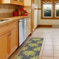 thumbnail image 6 of Ottomanson Lemons Bathroom Runner Rug 20" x 59" - Non Slip Low Pile Carpet, Gray, 6 of 8