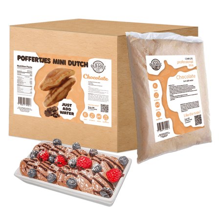 OldSoul Poffertjes Waffle Mix | Chocolate Flavour | Mini Dutch Pancakes Dough Mix | Soy & Nut Free | 30 lbs | 4200 Mini Pancakes