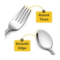 thumbnail image 3 of 30 Pieces Kids Silverware Set Stainless Steel Toddler Utensils Flatware Set Toddler Silverware Spoo_Surprise-Silver, 3 of 5
