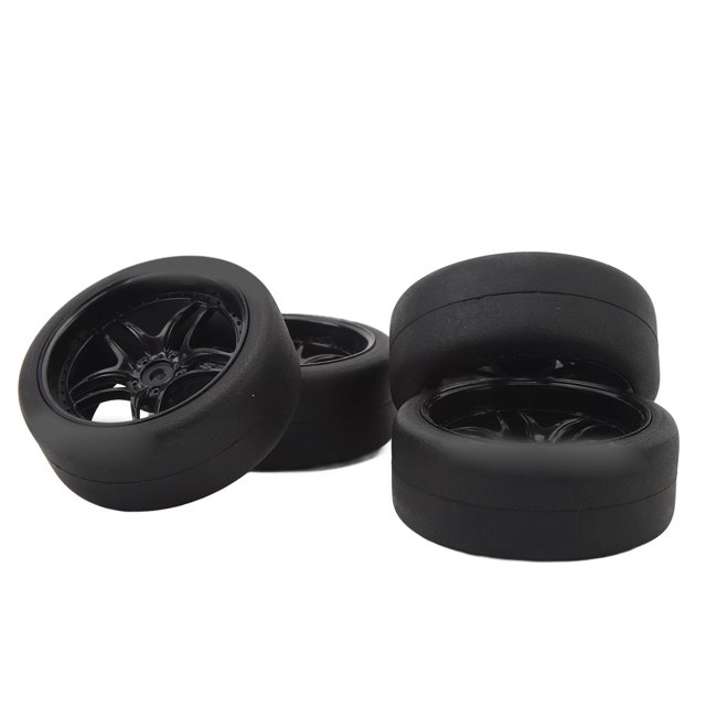 JUEGO DE LLANTAS DE RUEDAS DE NEUMÍCOS RC DE 4 PIZAS, Neumícos de Goma Hexagonales de 12 mm, Neumós a la deriva de Alta Resistencia Al Desgate para Coche de Carreras