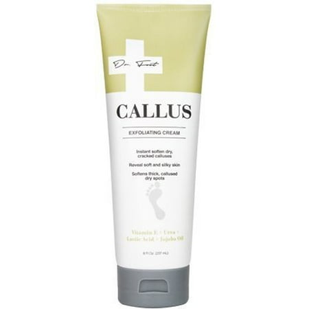Dr. Foot Callus Cream with Urea, Jojoba Oil, Lactic Acid, Vitamin E. Exfoliating cream to soften dry, cracked calluses. 8oz