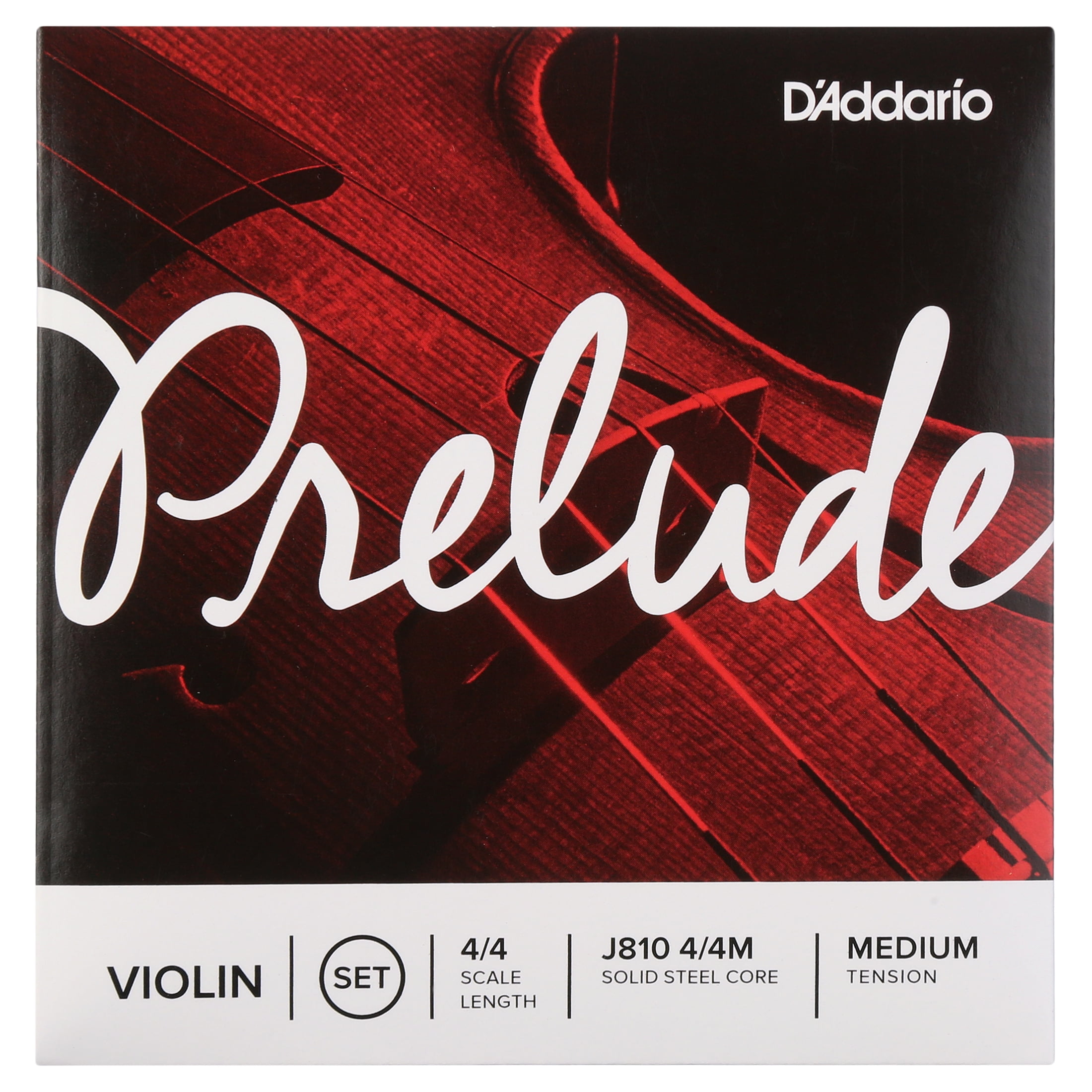 D'Addario Prelude Violin String Set, 4/4 Scale, Medium Tension