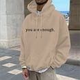 thumbnail image 5 of CONFREE Men's Hoodie Letter Prints Hoodies For Men Graphic Long Sleeve Casual Pullover Hooded Sweatshirts With Pockets, 5 of 8