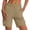 Khaki, variant on Qgtaibl Women's Cargo Shorts Elastic High Waisted Quick Dry Hiking Shorts with Multi Pockets Loose Fit Lightweight Outdoor Bermuda Shorts Black L