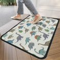 thumbnail image 4 of LightColor Cartoon Dinosaurs Leaves Pattern Door Rugs,Washable Non Slip Door Mats Indoor,Decorative Door Mats,Entry Mat Indoor for Entrance,Bedroom,Kitchen,Bathroom,30"x17", 4 of 6