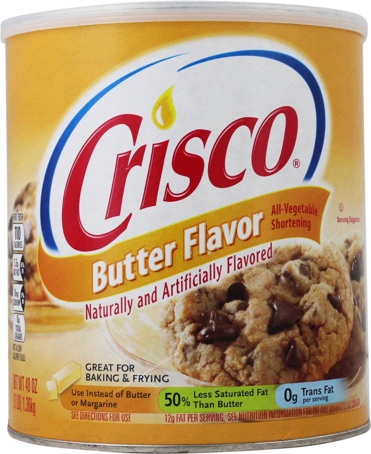 Crisco Butter Flavor AllVegetable Shortening 48 oz