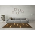 thumbnail image 3 of Ahgly Company Indoor Round Abstract Brown Contemporary Area Rugs, 7' Round, 3 of 4
