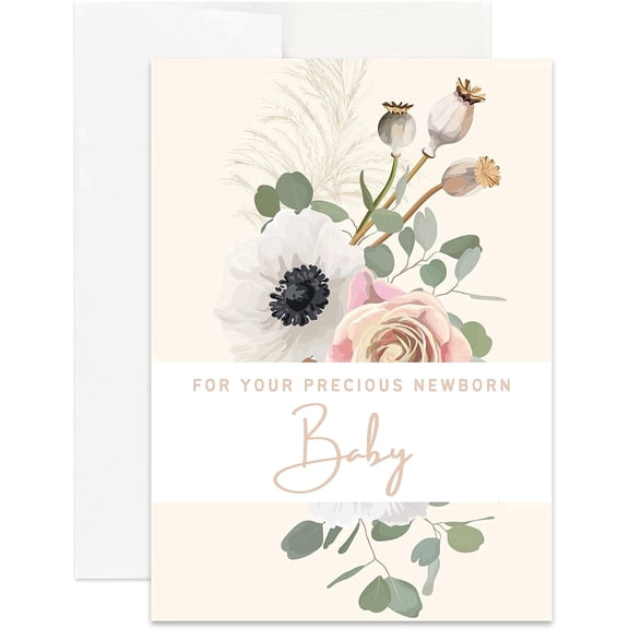 Christian Baby Shower Card | Baby Shower Card for Girl (Single Card)