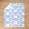 thumbnail image 3 of ss Bowknot Flannel Blanket,Dreamy Blue Bow-tie Girly Bow Bed Blanket for Home Decor,Geometric s Plaids Patchwork Blue White Blanket for Kids Adults Sofa Couch,Baby 30"x40", 3 of 6