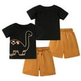 thumbnail image 2 of WOLLED Kids Boys Summer T-Shirt 2PCS Outfit Toddler Crewneck Printed Short Sleeve Tops and Shorts Tees Sets for 2-7 Years, 2 of 8