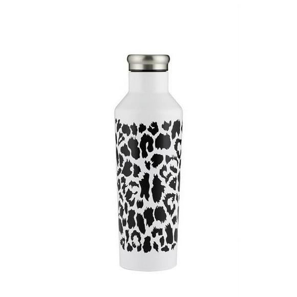 Typhoon 1401.762U 27.1 fl oz Pure Col-Change Leopard Water Bottle&#44; Black & White