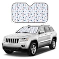 thumbnail image 3 of YFYANG Front Windshield Sun Shade, Lighthouse Sail Boat Seagull Graffiti Foldable Car Visor for Cars, Trucks, SUVs, Small, 3 of 9