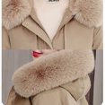 thumbnail image 4 of Christmas Gift Ofreoo Women's Winter Casual Loose Fashion Color Pocket Zippered Tops Reversible Long Cotton Coat Winter Coats for Women, 4 of 9