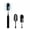 Black, variant on LIANGKA USB Rechargeable Electric Bottle Cleaning Brush Set with 2 Replacement Brush Heads Aluminum Alloy Handheld Cup Scrubber