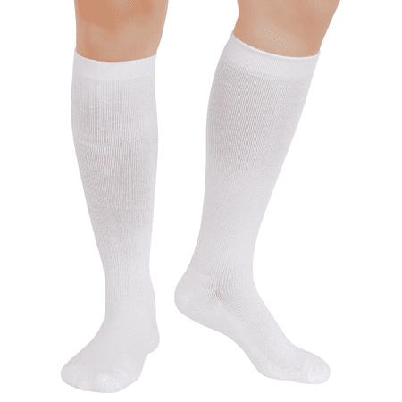 

MD FootThera 3 Pairs Bamboo Compression Socks for Women & Men Circulation 8-15mmHg Cushion Support Stockings