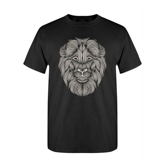 Cool Lion Head Design T-Shirt Men -Image by Shutterstock, Male Medium