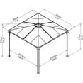 thumbnail image 6 of Palram - Canopia Palermo Gray Gazebo, Multiple Sizes, 6 of 11