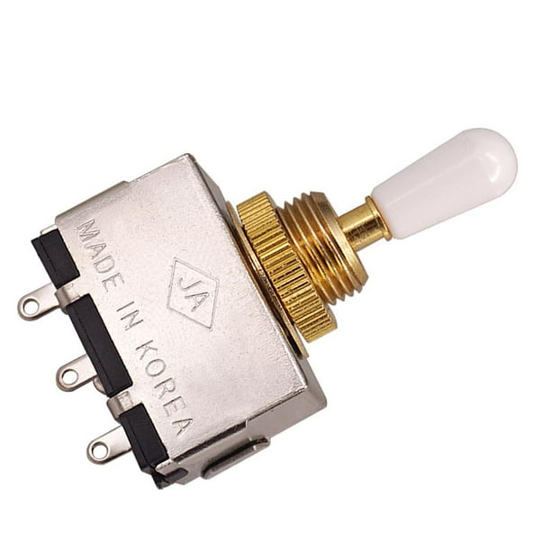 Pastillas eléctricas cerradas con selector de 3 vías y 1 vía 'Aprendiendo música electrónica' Perilla blanca
