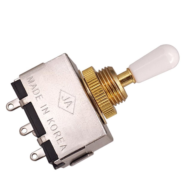 Interruptor de tono selector de pastilla de metal Hugo Bianca 3 vías Perilla blanca