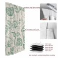 thumbnail image 6 of Green Spring Floral Blackout Curtains for Bedroom/Living Room, Pinch Pleated Black Out Curtains, Summer Botanical Vintage Farmhouse Room Darkening Window Drapes with Hooks 2 Panels, 39"x70", 6 of 8