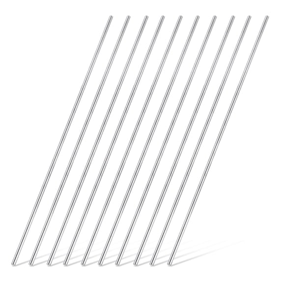 10pcs 316 Stainless Steel Round Rod Bar, 2x100mm Silver Solid Shaft Rods