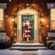 thumbnail image 1 of Tapiz navideño para puerta, colgante festivo, fácil de instalar y reutilizable, estilo festivo, para fiestas en casa, decoración de ventanas, decoración de temporada para el hogar. Blaxill, 1 of 9