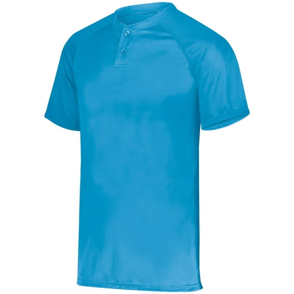 Augusta M Attain Wicking Two-Button Baseball Jersey Power Blue 1565