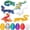 6 Pcs- Style a, variant on 6 Pieces 3D Printed Dragon Eggs, Egg Fidget Articulated Crystals, Easter Basket Stuffed Animals Set