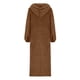 thumbnail image 2 of TaTaai Women's Casual Solid Color Hooded Long Sleeve Plush Pocket Dress Round Neck Loose Comfortable Home Long Nightgown Loungewear Gift, 2 of 5