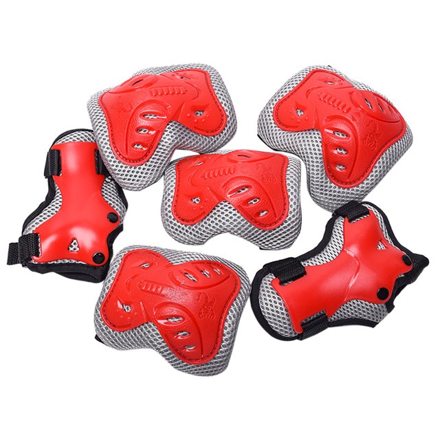 Bangcool 6PCS Kids Protective Gear Set Wrist Guard Knee Pad Elbow Pad for Skateboarding