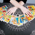 thumbnail image 2 of Decoración Paño de tarjeta de Tarot cuadrado Paño de cubierta de adivinación de rejilla de cristal de Tarot de pentáculo Tmvgtek Original, 2 of 9