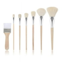 Mop Brush for Acrylic Painting 7Pcs Artist Paint Set with Wooden Handle Wool Brushes Watercolor