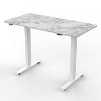 Furniture of America Tilah Metal Height Adjustable Office Desk in White