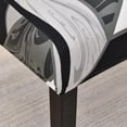 thumbnail image 5 of Dining Room Chair Covers Set of 6, Stretch Parsons Chair Slipcovers Removable Washable Spandex Printed Chair Seat Protector Cover for Hotel, Office, Ceremony, Banquet, Wedding Party (Black/Grey), 5 of 6