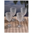 thumbnail image 4 of Acrylic Diamond Cut Wine Glass - Clear 12 oz. Set of 4, 4 of 5