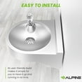 thumbnail image 2 of Alpine Wall Mounted Drinking Fountain, Commercial Water Fountain, Indoor & Outdoor Drinking Fountain Hydration Station, Drinking Water Fountain for School, Courts & More (Stainless Steel), 2 of 9