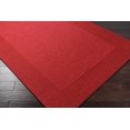 thumbnail image 3 of BoutiqueRugs Francisco Boho Hand Tufted Wool Natural Fiber Soft Area Rug - Farmhouse Minimalist Geometric Bordered Solid Color Carpet - Red, Crimson, Rusty Red, Scarlet - 3'3" x 5'3", 3 of 17