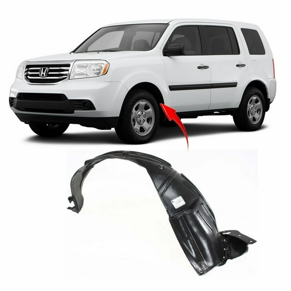 DCP Front Left Driver Side Fender Liner For 2012-2015 Honda Pilot HO1248153