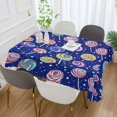 thumbnail image 2 of Yayeee Tablecloths 60" x 108" Rectangle Wrinkle Resistant Party Table Cover, Blue Colorful Candies, 2 of 8