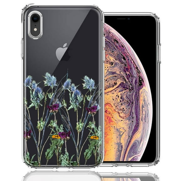 MUNDAZE For Apple iPhone XR Country Dried Flowers Design Double Layer Phone Case Cover