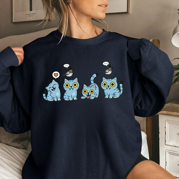 Pop cazadora para niña Demon Hunters Round-Neck Sweatshirt,Soft Streetwear Pullover,Cute Long Sleeve Sweatshirt for Fall Winter 1*Top (Navy)
