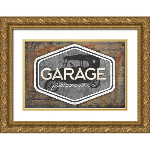 Perrenoud, Aubree 14x11 Gold Ornate Wood Framed with Double Matting Museum Art Print Titled - Garage