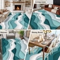 thumbnail image 5 of 5'x7' Area Rugs, Turquoise Ombre Indoor Outdoor Area Rug for Living Room Bedroom, Modern Geometric Moire Abstract Art Washable Bathroom Rugs Kitchen Floor Carpet Mats Home Decor Aesthetic, 5 of 8