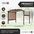 thumbnail image 6 of Sunjoy 9 x 11 Foot Arched Pergola Cover Outdoor Roof Shaded Canopy Tent, 6 of 9