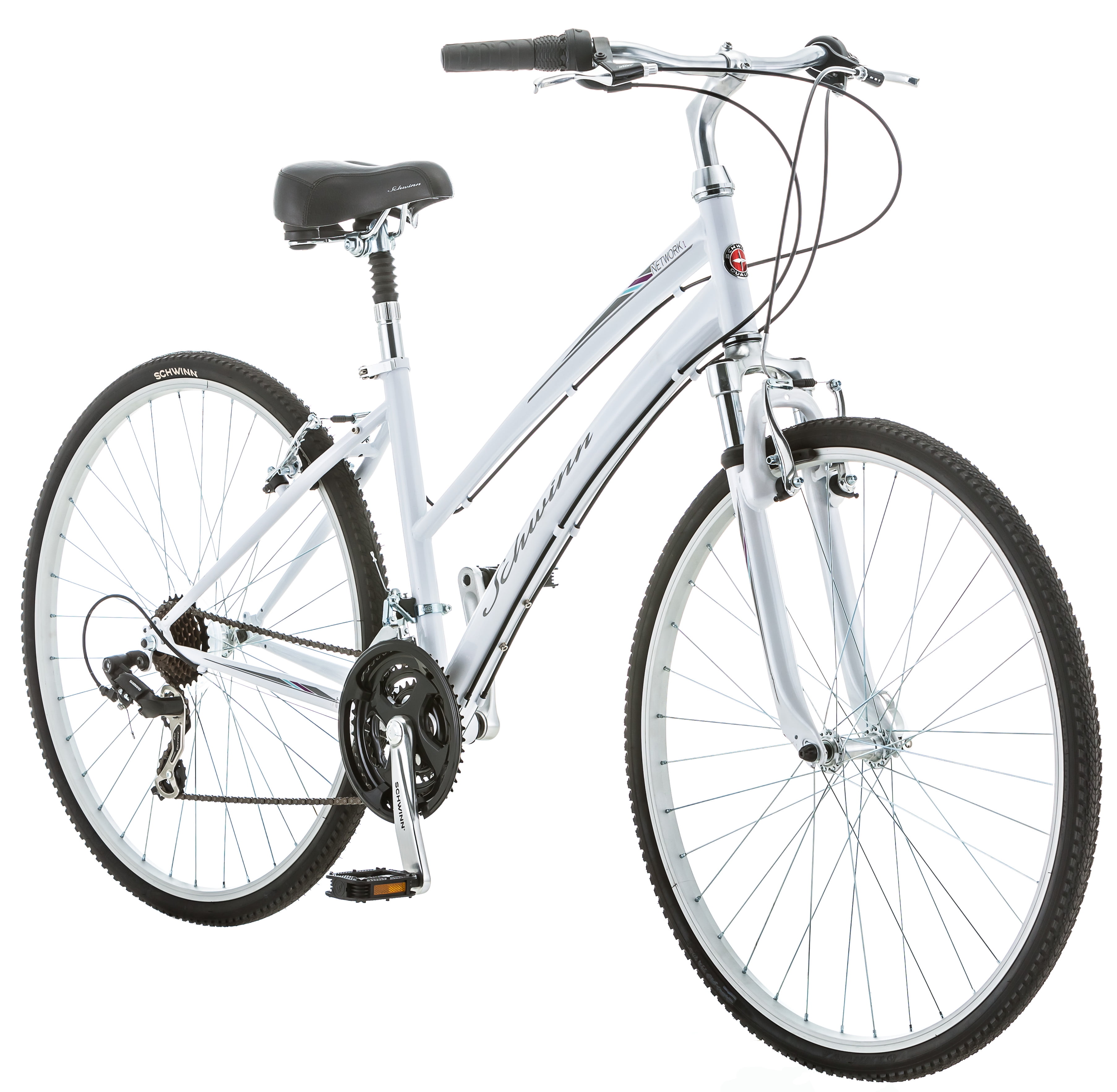 women's schwinn network 2.0 700c hybrid commuter bike