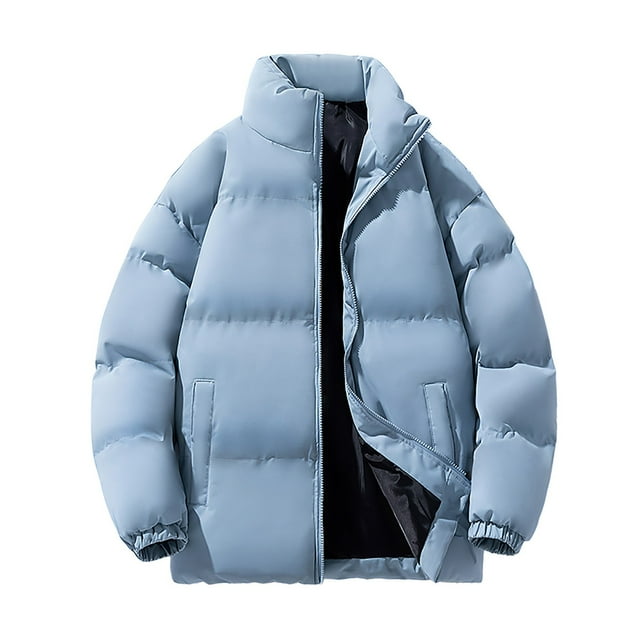 Dagugfen Plus Size Mens Coat Winter Jacket Full Zipper Loose Thick Warm Work Casual Quilter Jacket
