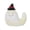 B, variant on Resin Ghost Figurine with Hat Halloween Tabletop Ornament Decorative Sculpture for Home Office Party Display
