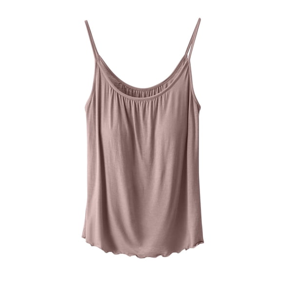 Tank Tops For Women Tank Top For Sleeveless Tops With Built In Bras Shelf Bra Padded Shirt Casual Tanks Loose Fit Camisole Tops For Women