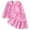 Pink, variant on Utlike Girls Outfits Sets 2 Piece Toddler Outfit Spring Fall Casual Wear Cute Collar Top With Skirt Outfit Girl Matching Sets Size 4 Years-5 Years