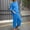 Light Blue, variant on Muscularfit Plus Size Sets Matching Sets Linen Set Women Palazzo Set Taper 3/4 Sleeve Pink Full Length Crew Neck Women Outfits Sets,XXXXL